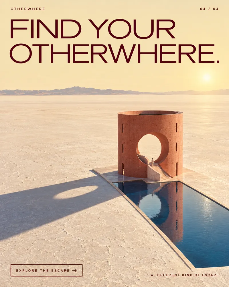 OTHERWHERE — an escape in four slides, slide 4: fictional SCENE example, not customer work
